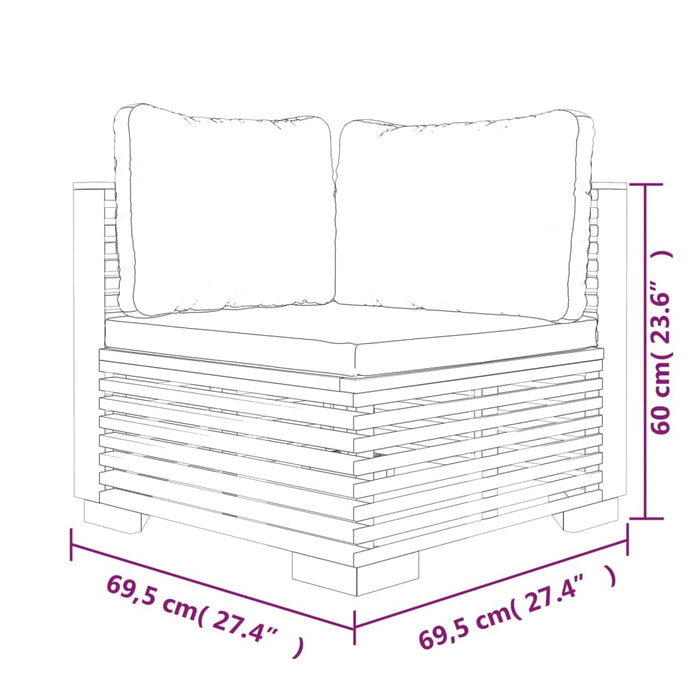 Garten-Lounge-Set Teakholz