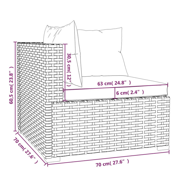 Garten-Lounge-Set Poly Rattan