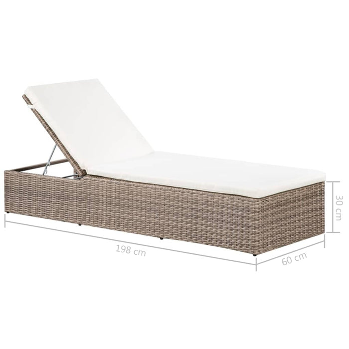 Garten-Essgruppe-Set Poly Rattan