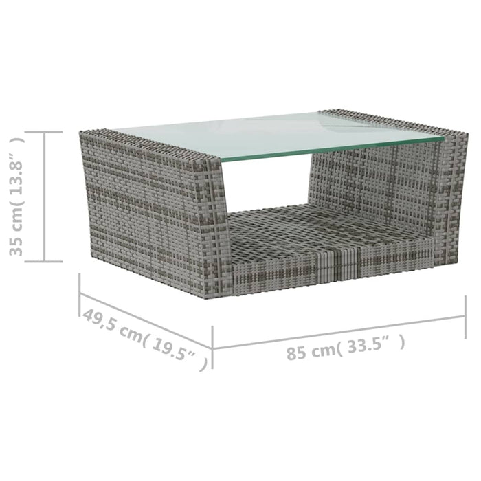 Garten-Lounge-Set Poly Rattan