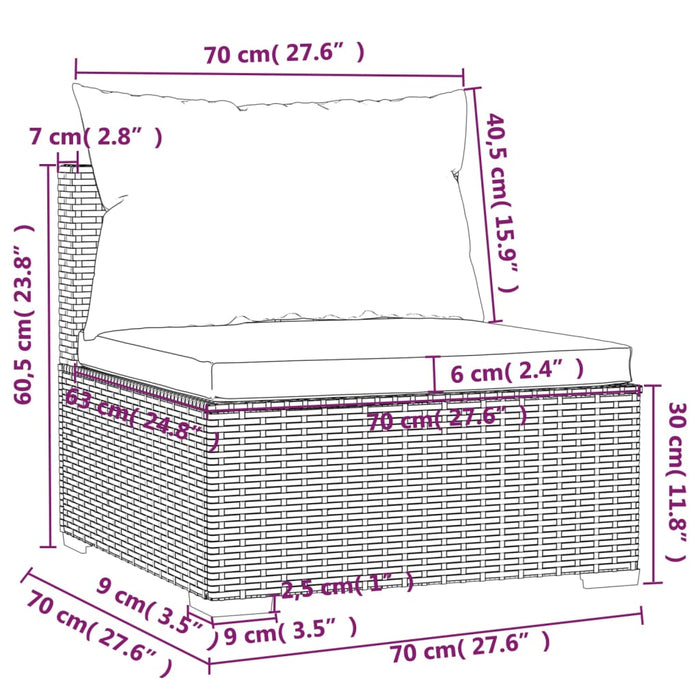 Garten-Lounge-Set Poly Rattan