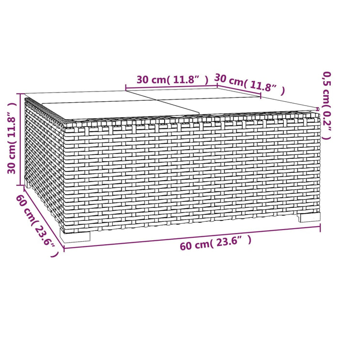 Garten-Lounge-Set Poly Rattan