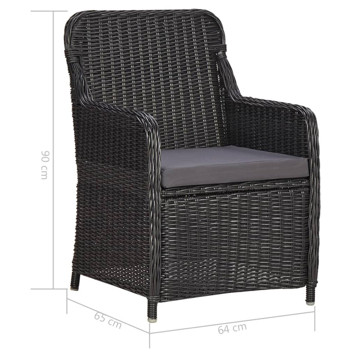 Garten-Essgruppe-Set Poly Rattan