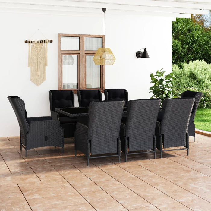 Garten-Essgruppe-Set Poly Rattan