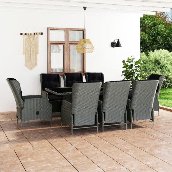 Garten-Essgruppe-Set Poly Rattan