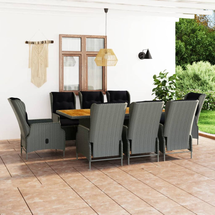 Garten-Essgruppe-Set Poly Rattan