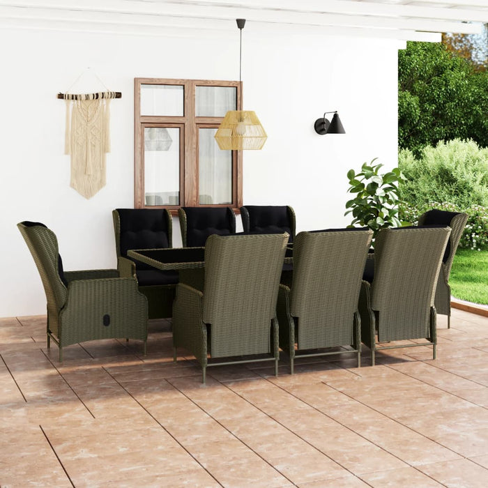 Garten-Essgruppe-Set Poly Rattan