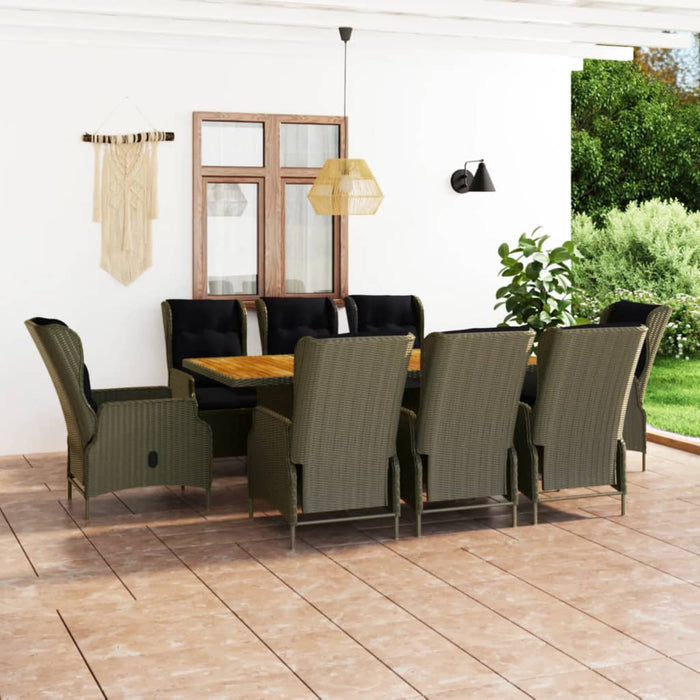 Garten-Essgruppe-Set Poly Rattan