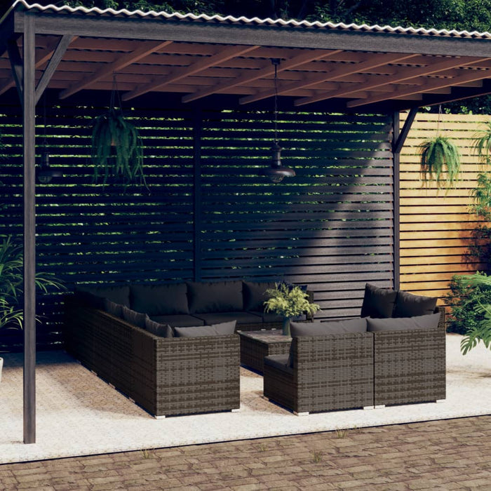 Garten-Lounge-Set Poly Rattan