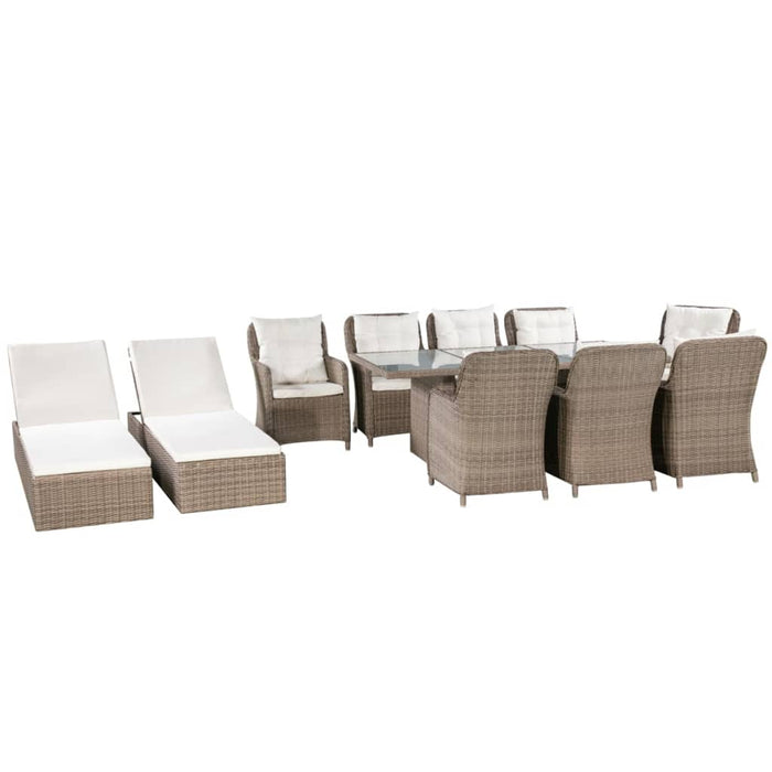 Garten-Essgruppe-Set Poly Rattan